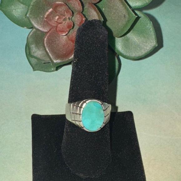 Silver Vintage Caribbean Larimar Ring